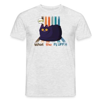 WTF CAT - Männer T-Shirt - Grau meliert - Vorne - AI Model Male 178 dark (178cm)