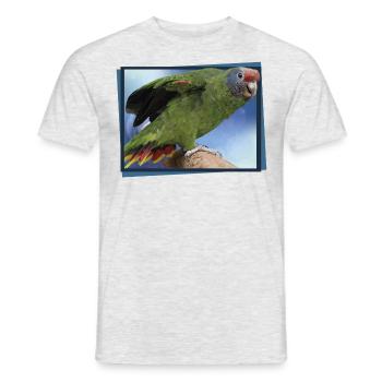 The Red-tailed Parrot - Men's T-Shirt - heather grey - Front - AI Model Male 178 dark (178cm)