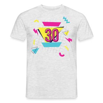 30th Birthday 90s - Men's T-Shirt - heather grey - Front - AI Model Male 178 dark (178cm)
