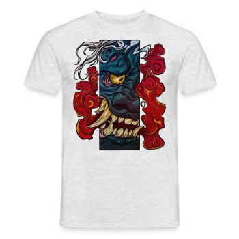 Yokai-Rauch - Männer T-Shirt - Grau meliert - Vorne - AI Model Male 178 dark (178cm)