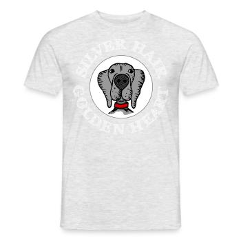 Weimaraner - T-shirt homme - gris chiné - Devant - AI Model Male 178 dark (178cm)