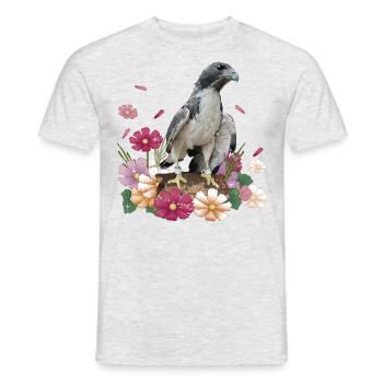 Faucon - T-shirt homme - gris chiné - Devant - AI Model Male 178 dark (178cm)