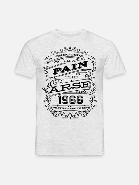Hillarious Funny Birthday Shirt 1966 Schwarz Edition - Männer T-Shirt - Grau meliert