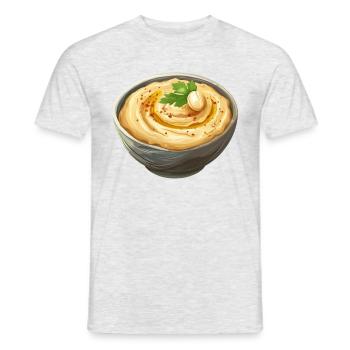 Oriental hummus bowl with parsley - Men's T-Shirt - heather grey - Front - AI Model Male 178 dark (178cm)