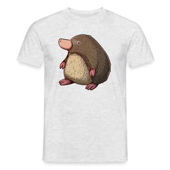 Adorable mole in playful pose - Men's T-Shirt - heather grey - Front - AI Model Male 178 dark (178cm)