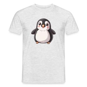 Pingouin mignon pour les amoureux des animaux - T-shirt homme - gris chiné - Devant - AI Model Male 178 dark (178cm)
