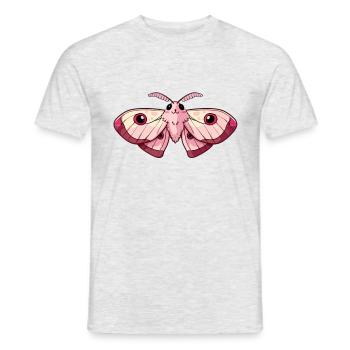 Adorable Pink Kawaii Moth - Men's T-Shirt - heather grey - Front - AI Model Male 178 dark (178cm)