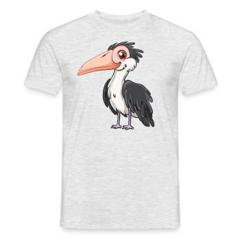 Illustration d’un drôle d’oiseau - T-shirt homme - gris chiné - Devant - AI Model Male 178 dark (178cm)