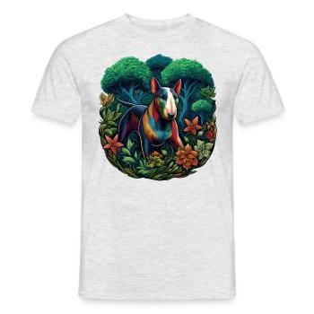 Bullterrier - Männer T-Shirt - Grau meliert - Vorne - AI Model Male 178 dark (178cm)