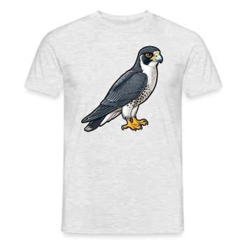 Stolzer Wanderfalke In Pose - Männer T-Shirt - Grau meliert - Vorne - AI Model Male 178 dark (178cm)
