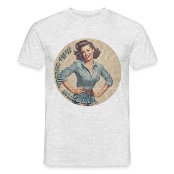 Hello my love !! - Men's T-Shirt - heather grey - Front - AI Model Male 178 dark (178cm)