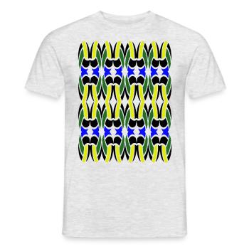 Unique Multicolor design - Men's T-Shirt - heather grey - Front - AI Model Male 178 dark (178cm)