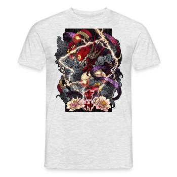 Raijin, Dieu du Tonnerre - T-shirt homme - gris chiné - Devant - AI Model Male 178 dark (178cm)