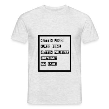 Politiker - Männer T-Shirt - Grau meliert - Vorne - AI Model Male 178 dark (178cm)