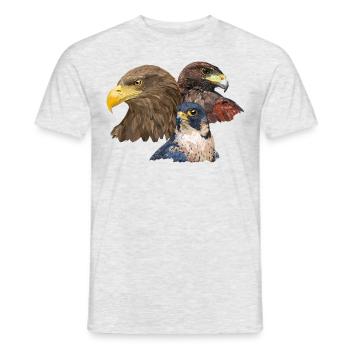 Pigargo und Falke - Männer T-Shirt - Grau meliert - Vorne - AI Model Male 178 dark (178cm)