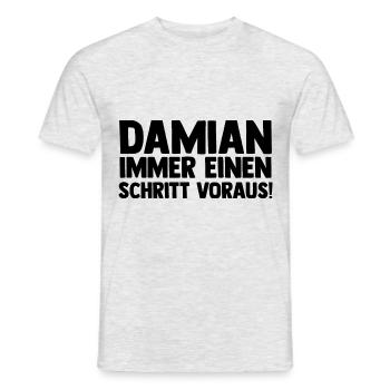 First name Damian - Men's T-Shirt - heather grey - Front - AI Model Male 178 dark (178cm)