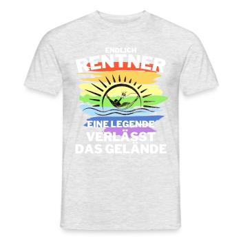 RENTNER Geschenk - Männer T-Shirt - Grau meliert - Vorne - AI Model Male 178 dark (178cm)