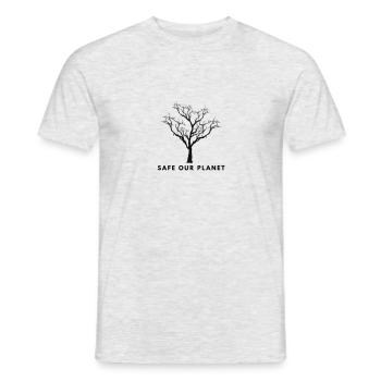 Safe Our Planet - Men's T-Shirt - heather grey - Front - AI Model Male 178 dark (178cm)