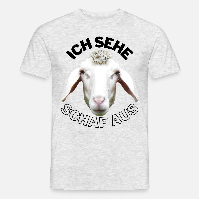 SCHAF SCHAFE ich sehe SCHAF aus Lamm Schäfchen - Männer T-Shirt - Grau meliert