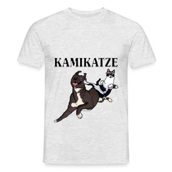 kamikatze kamikaze - Männer T-Shirt - Grau meliert - Vorne - AI Model Male 178 dark (178cm)