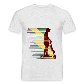Electric Scooter E-Scooter City Scooter Gift Idea b - Men's T-Shirt - heather grey - Front - AI Model Male 178 dark (178cm)