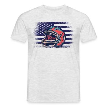 Maillot de football américain Drapeau des États-Unis - T-shirt homme - gris chiné - Devant - AI Model Male 178 dark (178cm)