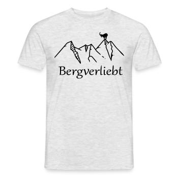Bergverliebt - Männer T-Shirt - Grau meliert - Vorne - AI Model Male 178 dark (178cm)