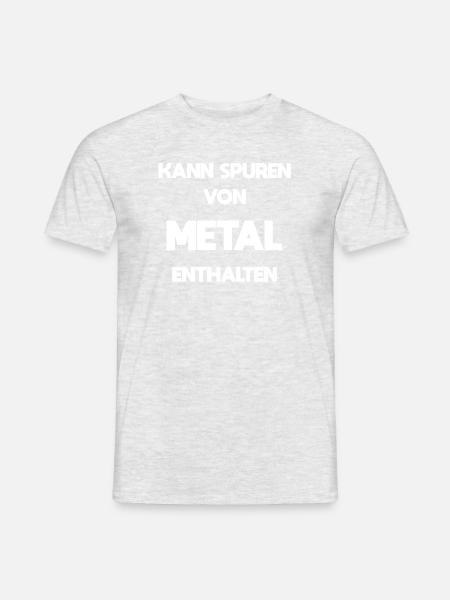 Metal Musik Spruch laut Rock Geschenk - Männer T-Shirt - Grau meliert