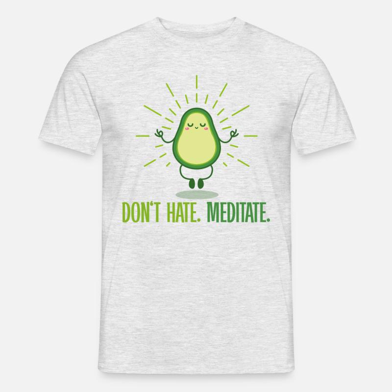 Don't Hate Medidate - Männer T-Shirt - Grau meliert