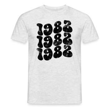 Millésime 1982 - T-shirt homme - gris chiné - Devant - AI Model Male 178 dark (178cm)