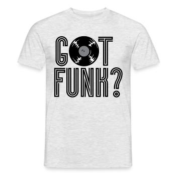 Got Funk Vinyl DJ Gift - T-shirt homme - gris chiné - Devant - AI Model Male 178 dark (178cm)