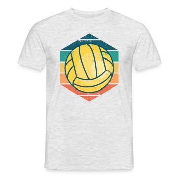 Volleyball Retro - Männer T-Shirt - Grau meliert - Vorne - AI Model Male 178 dark (178cm)