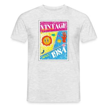 Millésime 1984 - T-shirt homme - gris chiné - Devant - AI Model Male 178 dark (178cm)