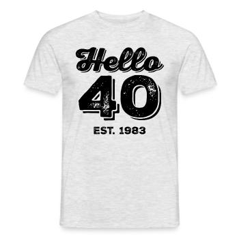 Millésime 1983 - T-shirt homme - gris chiné - Devant - AI Model Male 178 dark (178cm)