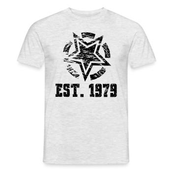 Millésime 1979 - T-shirt homme - gris chiné - Devant - AI Model Male 178 dark (178cm)