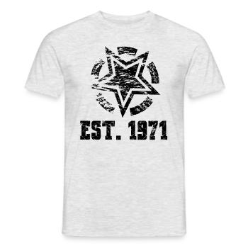 1971 Vintage - Men's T-Shirt - heather grey - Front - AI Model Male 178 dark (178cm)