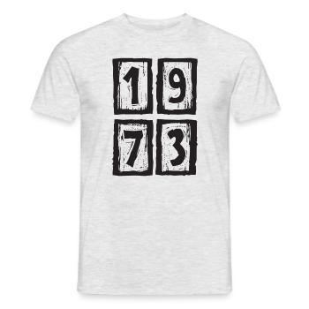 1973 50th birthday - Men's T-Shirt - heather grey - Front - AI Model Male 178 dark (178cm)
