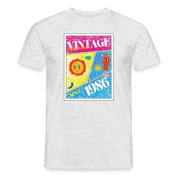 Millésime 1986 - T-shirt homme - gris chiné - Devant - AI Model Male 178 dark (178cm)