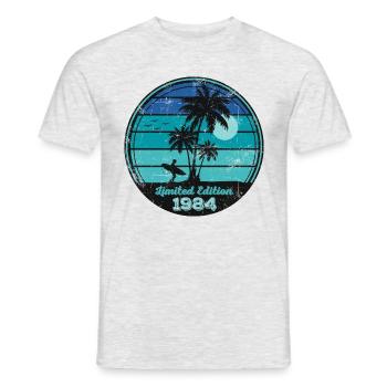 Millésime 1984 - T-shirt homme - gris chiné - Devant - AI Model Male 178 dark (178cm)