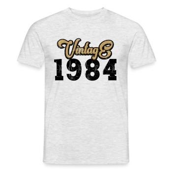 Millésime 1984 - T-shirt homme - gris chiné - Devant - AI Model Male 178 dark (178cm)