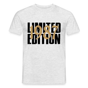 Millésime 1987 - T-shirt homme - gris chiné - Devant - AI Model Male 178 dark (178cm)