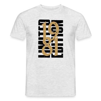Vintage 1981 - Männer T-Shirt - Grau meliert - Vorne - AI Model Male 178 dark (178cm)