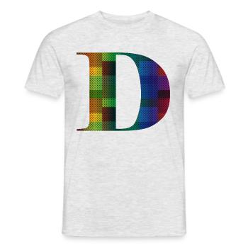 Buchstabe D Vintage - Männer T-Shirt - Grau meliert - Vorne - AI Model Male 178 dark (178cm)