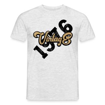 Vintage 1976 - Männer T-Shirt - Grau meliert - Vorne - AI Model Male 178 dark (178cm)