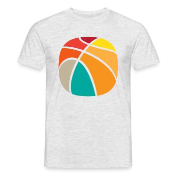 Basketball Retro - Men's T-Shirt - heather grey - Front - AI Model Male 178 dark (178cm)