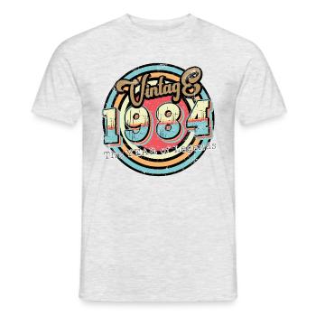 Millésime 1984 - T-shirt homme - gris chiné - Devant - AI Model Male 178 dark (178cm)