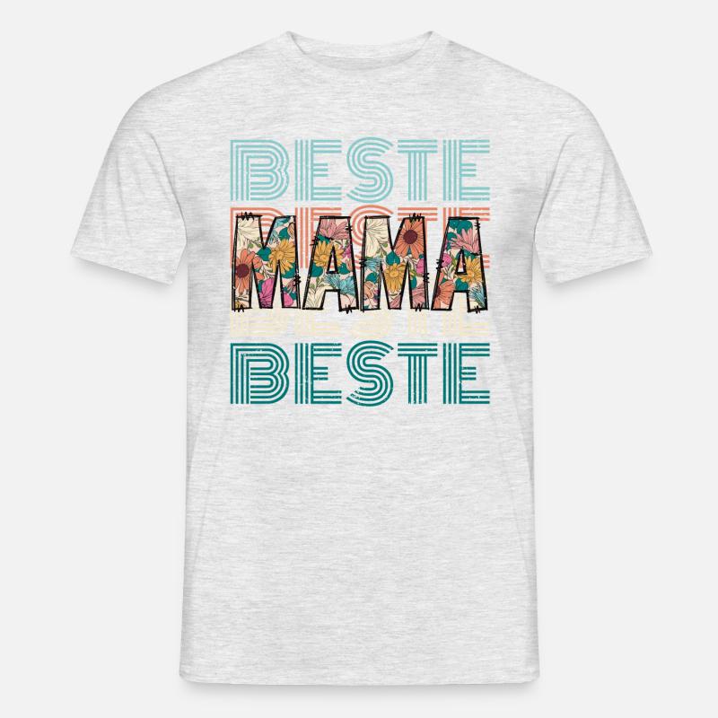 Beste Mama - Männer T-Shirt - Grau meliert
