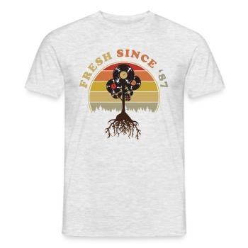 Millésime 1987 - T-shirt homme - gris chiné - Devant - AI Model Male 178 dark (178cm)