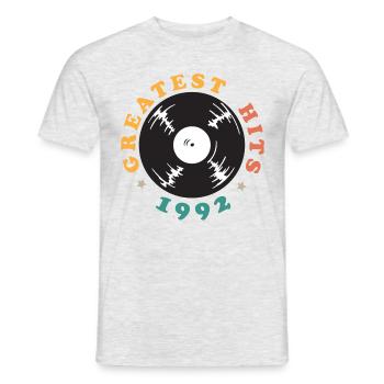 Millésime 1992 - T-shirt homme - gris chiné - Devant - AI Model Male 178 dark (178cm)