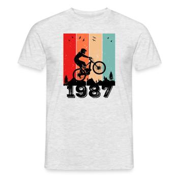 Millésime 1987 - T-shirt homme - gris chiné - Devant - AI Model Male 178 dark (178cm)